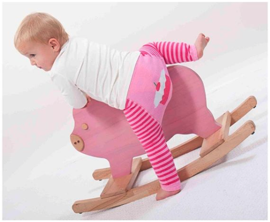 baby in pink leggings